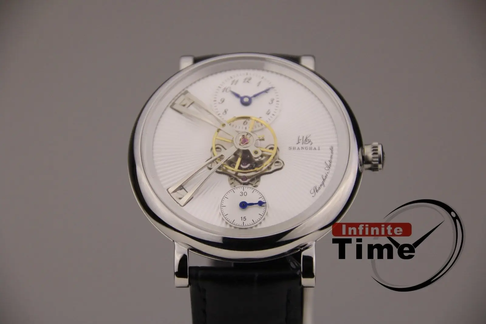 

Shanghai Wrist Watch Automatic Big Sky Flying Wheel Mens Luxury Dress Tourbillon