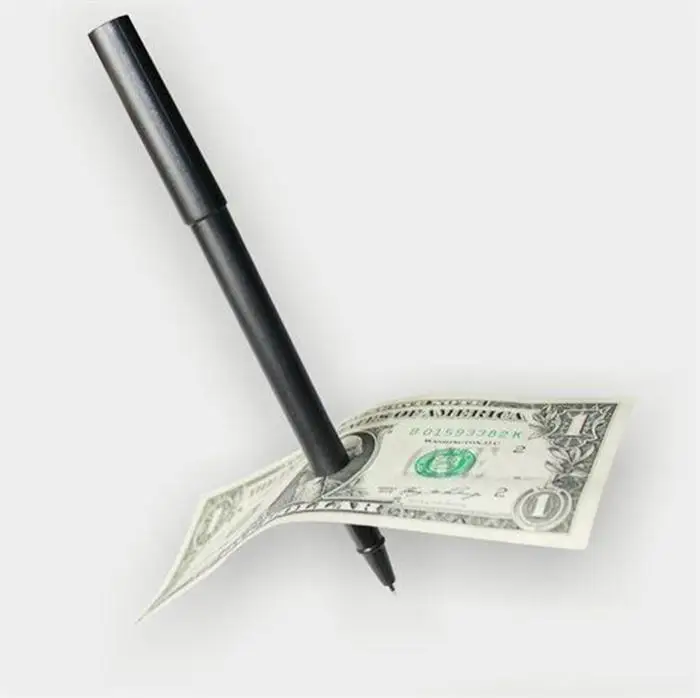 

Hot Sale Magic Trick Ball Pen Brand Black Magician Toy Thru Bill Penetration Dollar Bill Pen Trick High Quality
