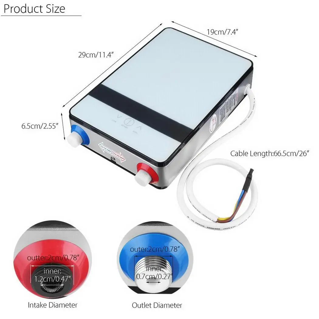 

Automatic Instant Hot Water System Constant Electric Heater Temperature Protect Rapid Heat Type Home, Bathroom