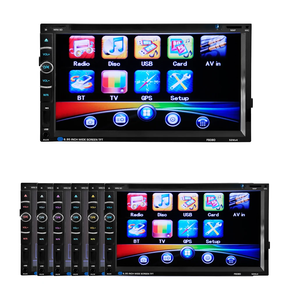 Cheap HD Autoradio Cassette Recorder Automagnitola 2 DIN Car Radio MP5 Carro Multimidia Player with GPS Navigation for Toyota Corolla 17