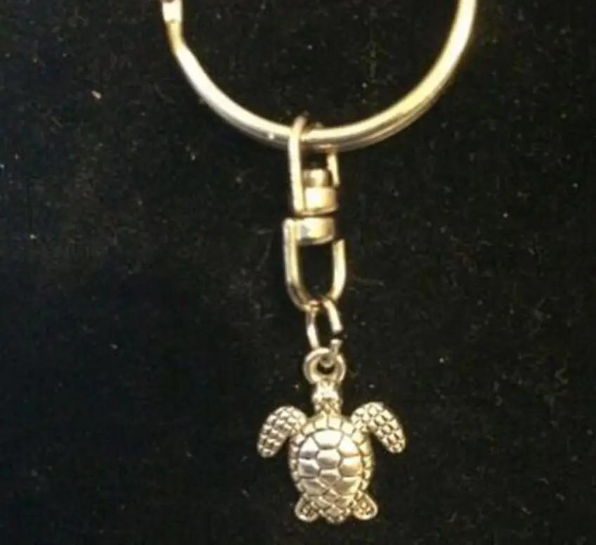 10 Pcs/Lot Vintage Sea turtle 25mm Keyring Rotary Connector Keychain Charm Key Chain Women Jewelry Findings Gifts | Украшения и