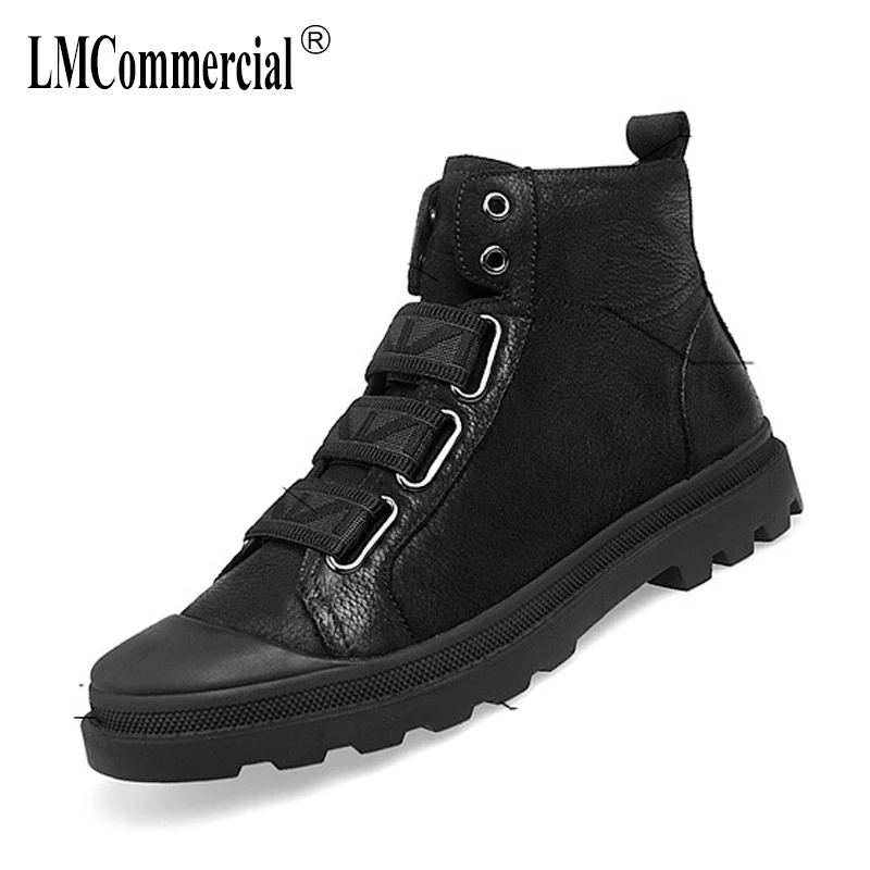

winter British retro men shoes all-match cowhide Martin boots male short boots leisure Genuine Leather men's Chelsea boots