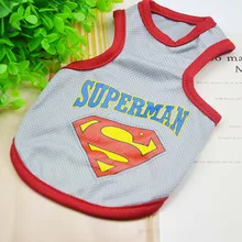 2016 New Summer Fashion Pet Cats Clothing Vest Batman Superman sleeveless Clothing For Small Cat Vest Clothes Chihuahua Apparel