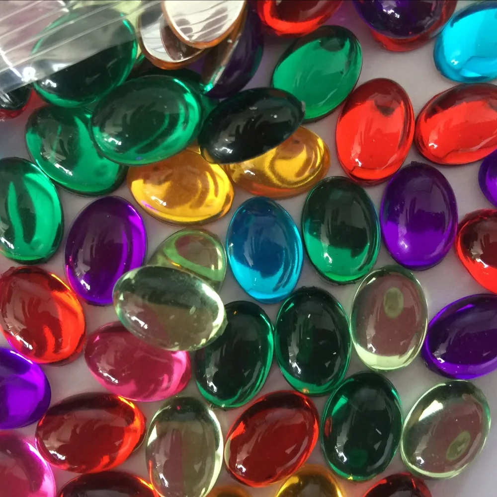 Buy 300pcs 10*14mm Mix Color Crystals Oval Rhinestone