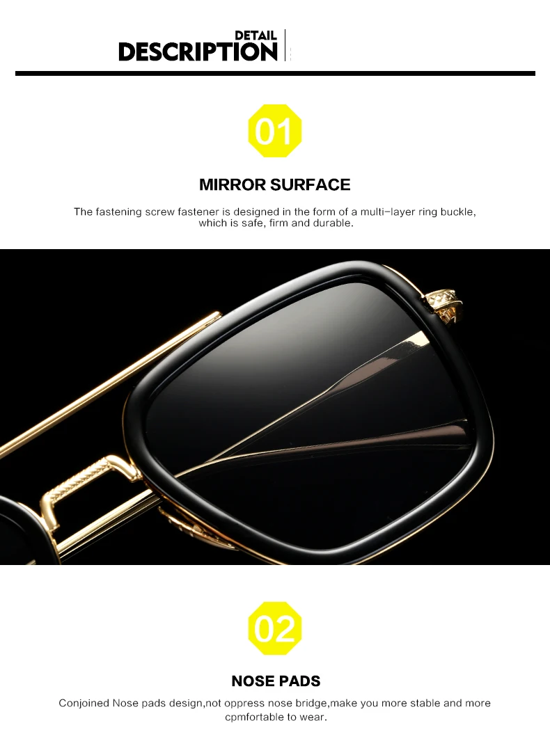Длинные Хранитель винтажные Золотые очки в металлической оправе мужские женские солнцезащитные очки ретро квадратные оптические линзы очки с прозрачными линзами очки