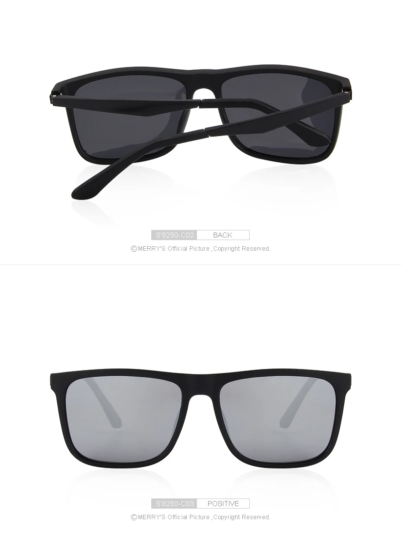 MERRYS Дизайнерские Мужские поляризационные Квадратные Солнцезащитные очки, модные мужские очки, авиационные Алюминиевые ножки, УФ-защита S8250