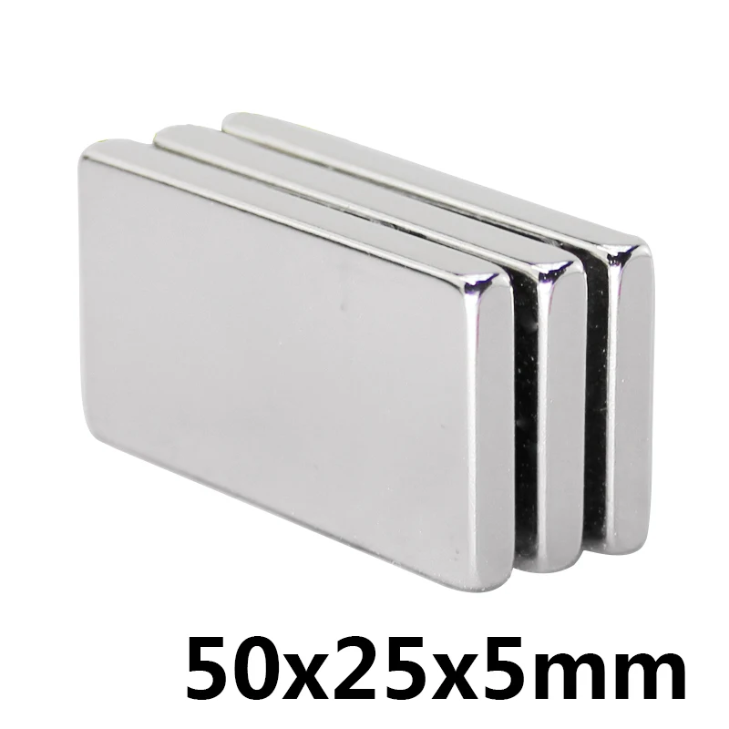 

1pcs Block Powerful Neodymium Magnet Super Strong Rare Earth Permanet Magnet,NdFeB magnet 50*25*5mm, 50mm x 25mm x 5mm magnets