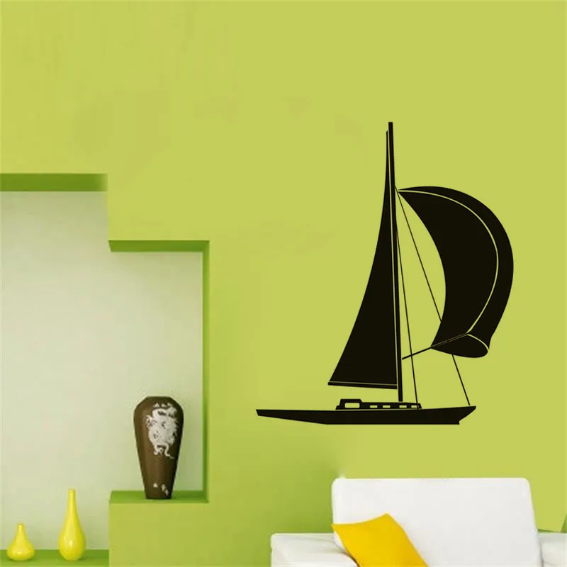 Aliexpress.com : Buy DCTOP Small Sail Boat Wall Stickers Removable