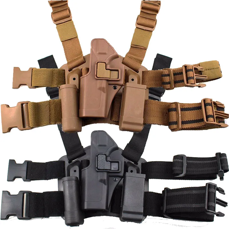 

Glock 17 Pistol Holster Tactical Airsoft Left Hand Hunting Accessories Gun Case Belt / Leg Holster For Glock 17 19 22 23 31 32