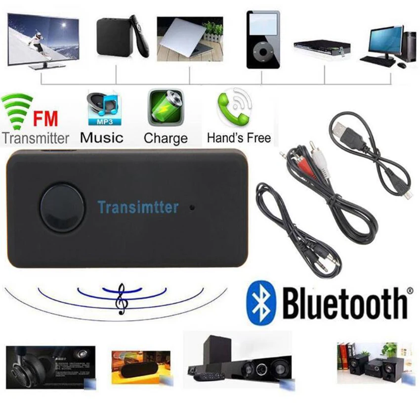 Беспроводной Bluetooth 3 0 5 мм стерео аудио кабель музыкальный передатчик адаптер для