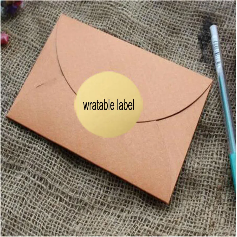 Rolo em Branco Etiqueta de Papel Código de Cor Escrever na Superfície Pces Kraft Ouro Ponto Etiqueta Etiquetas Permanente Auto-adesivo 2 500 - 4 High Quality Material escolar e de escritório