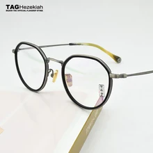 2018 etiqueta de la marca gafas de Marco hombres Retro Edición Limitada computadora Anti-radiación miopía monturas para gafas oculos de grau Vintage