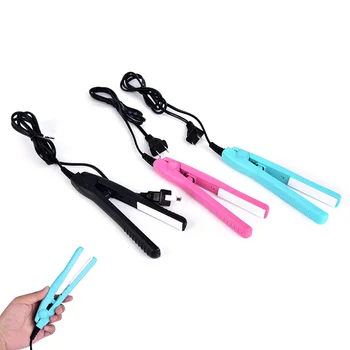 

1Pc Portable Mini Hair Flat Iron 50Hz Electronic Ceramic Fast Hair Straightener Wet/Dryer Straightening Irons 35W 110V-220V