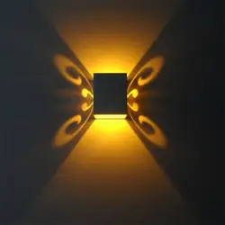 3 Вт бабочка Форма светодиодный свет настенного бра вверх-вниз светодиодный настенный светильник Настенный внутренней отделки свет для
