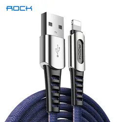 Rock usb зарядный кабель для iPhone xs max xr x 8 7 6s 6 plus 5 ipad usb кабель быстрого зарядного устройства для apple lightning Кабель usb 2.1A 1 м