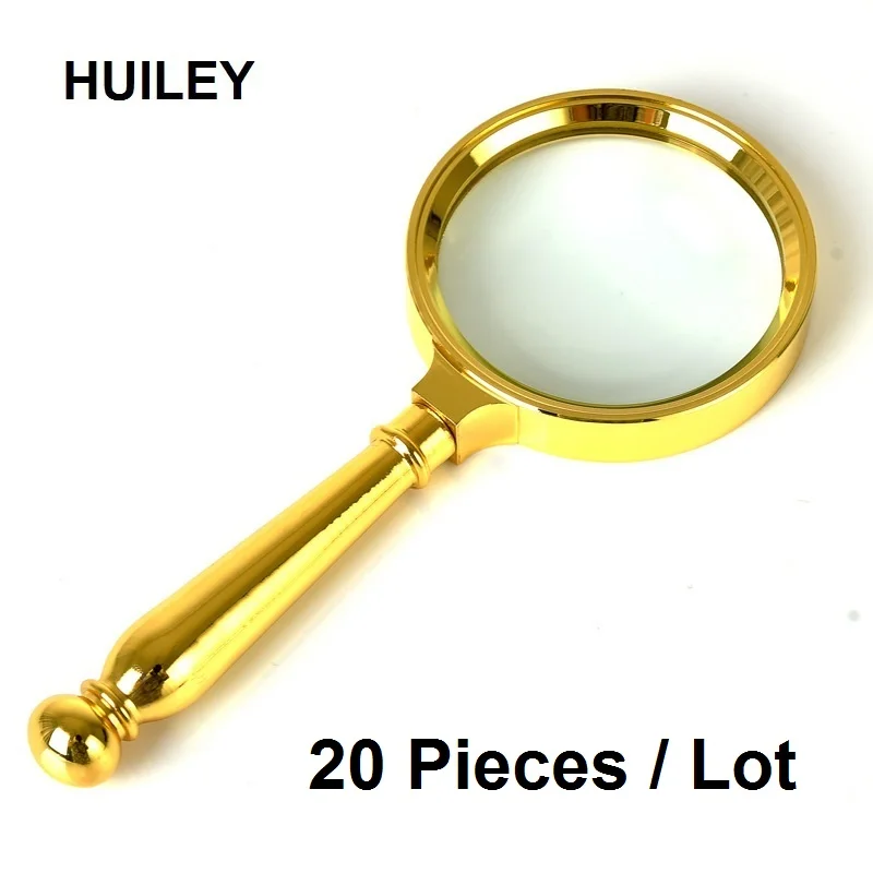 20 Pieces Handheld Magnifier Handle Magnifying Glass Copper Plating Reading Students Children Elderly Old Man the Aged Garden 20 Pieces Handheld Magnifier Handle Magnifying Glass Copper Plating Reading Students Children Elderly Old Man the Aged Garden