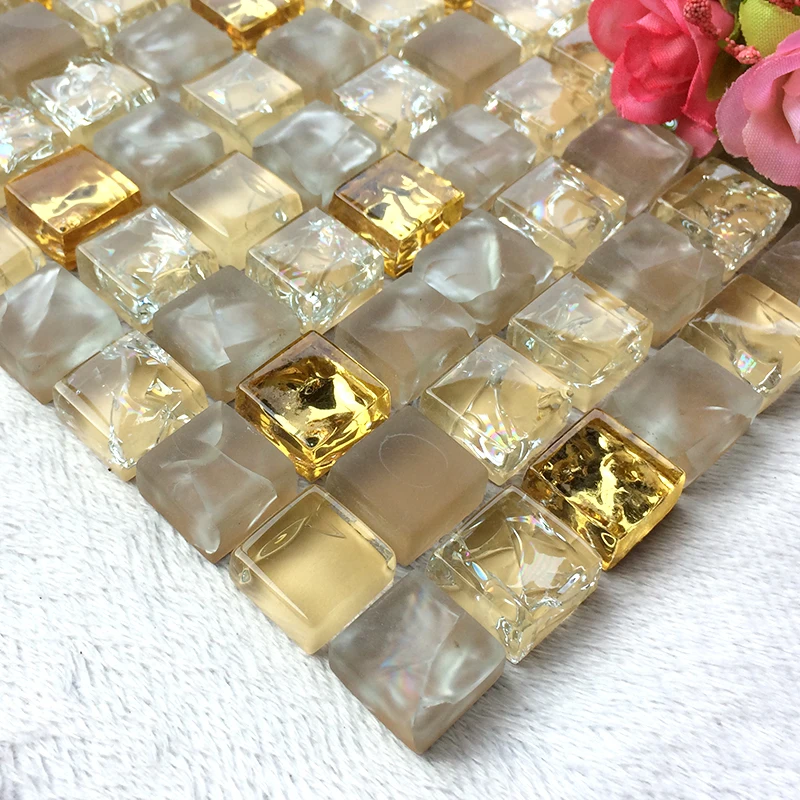 

Bathroom Glass Crystal Mosaic Tiles Kitchen Countertop backsplash tiles TV background fireplace decoration