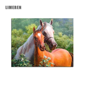 

Horses Animals Lover Framless Oil Painting By Numbers On Canvas Coloring By Number For Adults Living Room Wall Art Home Decor