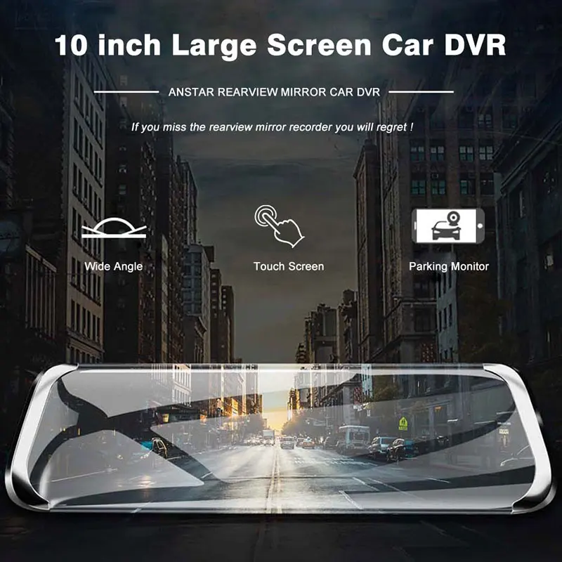 

Dash Camera Car Video Recorder Ultrathin Driving Recorder Camera DUAL CAMERA Car DVR 10 Inch Rearview Mirror Portable