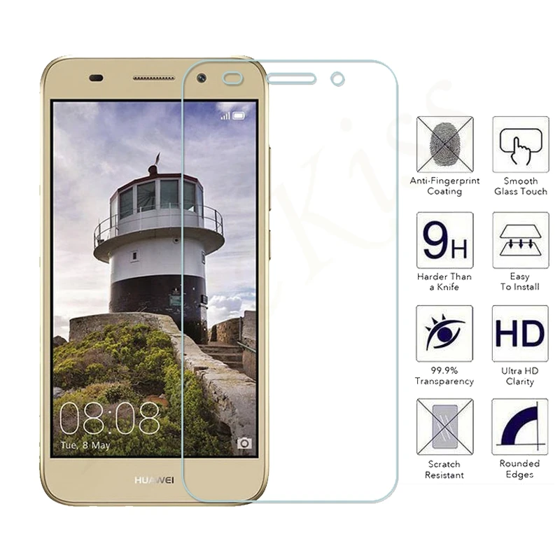 Закаленное стекло для Huawei Y3 2017 CRO L03 L23 L02 L22 чехол Y 3 2018 CGA Защитная пленка