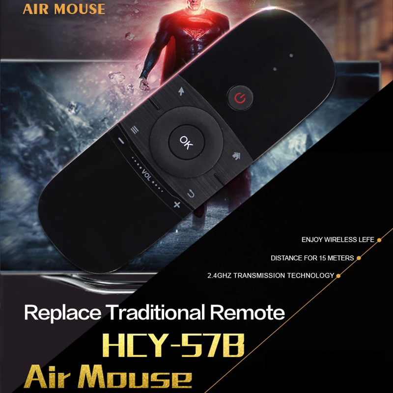  2.4G Air Mouse Wireless Keyboard-Axis Motion Senso Apprendimento IR Telecomando w/Ricevitore USB pe