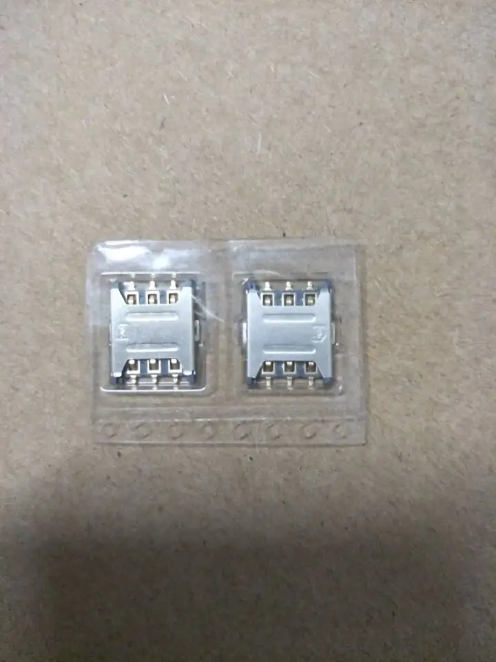 

10PCS/LOT 2.54MM Nano SIM Card Slot 6P smalll Pluggable pull type for mobile phone