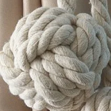 Хлопок плетеная занавеска Tieback Tassel Хлопок Веревка завязывается сзади один шар-60 см веревка двойной шар-120 см веревка - Цвет: Beige
