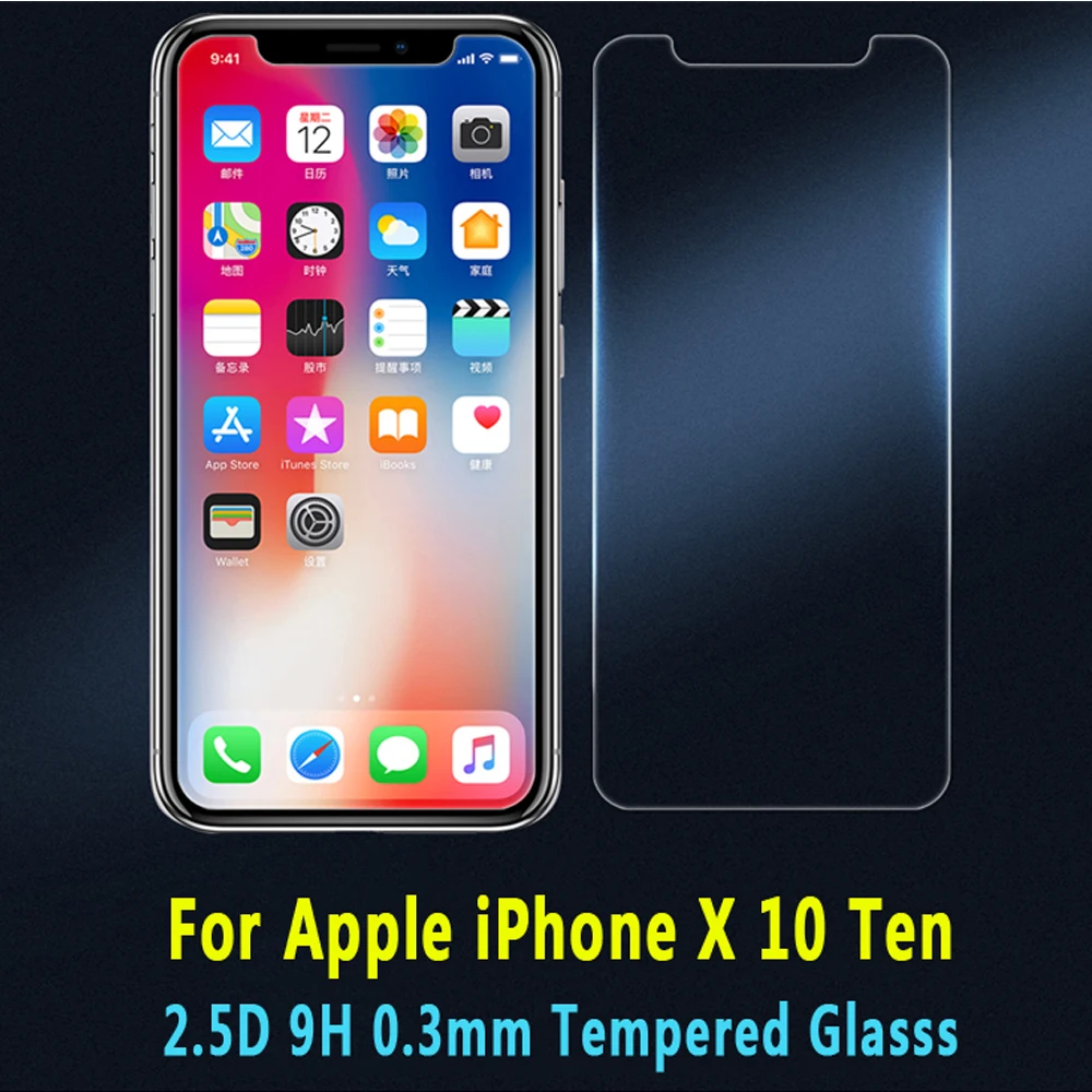 EAmpang 0 3 мм 2.5D 9H Untra Тонкая Защитная пленка для экрана Apple iPhone X 10 Ten 5 8 A1901 A1865