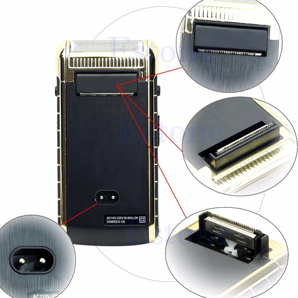 

Deluxe Pro Rechargeable Cordless Men'sElectric Shaver Razor Built-in Mirror