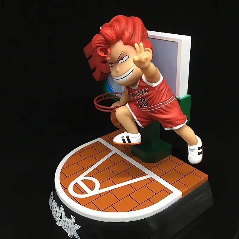 

Free Shipping 8.7" Slam Dunk Anime Hanamichi Sakuragi Dunk Scene Boxed 22cm PVC Action Figure Collection Model Doll Toys Gift