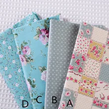 160 см x 50 см синяя Цветочная Ретро хлопковая ткань для куклы, поделки Скрапбукинг Лоскутная Ткань Tecidos кройка и шитье ткани