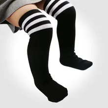 Хлопковые школьные белые длинные носки для маленьких девочек и мальчиков, Детские От 2 до 8 лет Детские футбольные носки для мальчиков полосатые разноцветные радужные гольфы