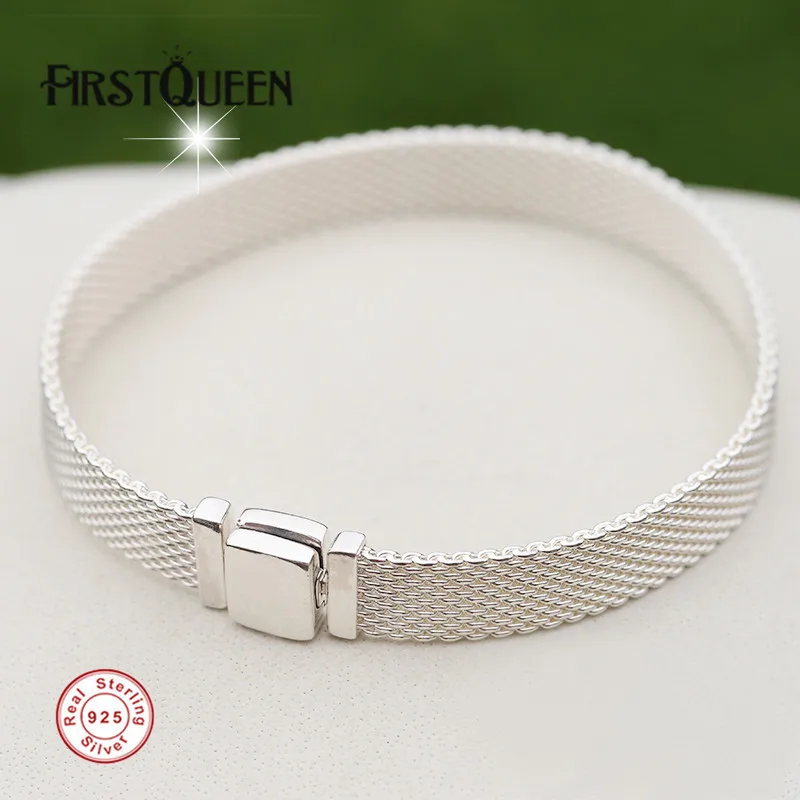 

2018 New Reflexions 925 Silver Bracelet For Women Personality Simple Bangle Jewelry Female Pulseira for Women Femme