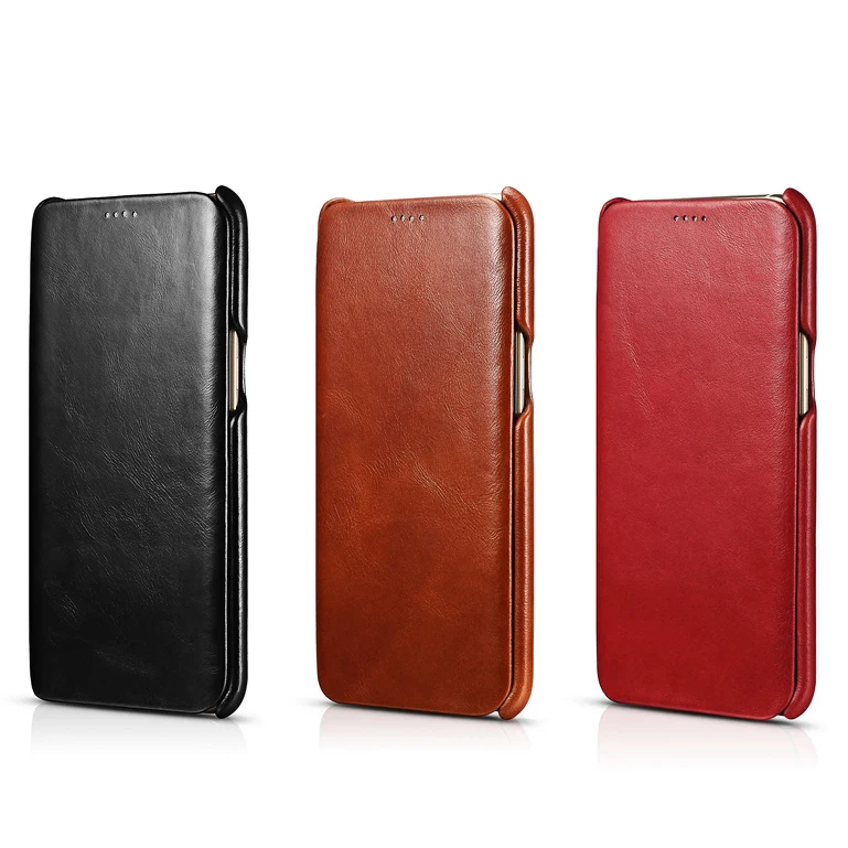 

Business ICARER 3 Color High Quality Real Cowhide Leather Filp Cover Case For SAMSUNG Galaxy S6 edge Plus Case Best Gift For