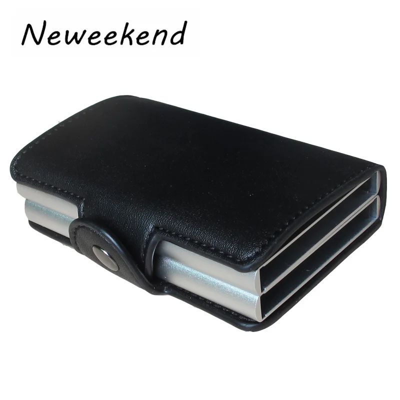 

Business Card Box Aluminium PU Credit Card Case Men Women Travel Card Wallet Automatic Pop Up ID Credit Card Holder 40% OFF