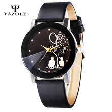 YAZOLE Montre Femmes 2016 Quartz-montre Dames Quartz Montre En Cuir de Bande Dessinée Montre-Bracelet Horloge Femme montre femme relogio feminino