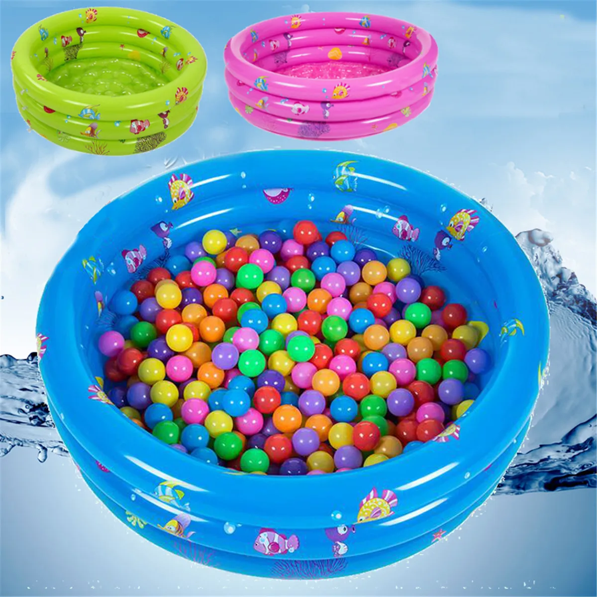 

Round Baby Kids Swimming Ocean Ball Pool Inflatable Swimming Pool Toddler Water Fun Toys In Bathtub Paddling Swim Tub Beach