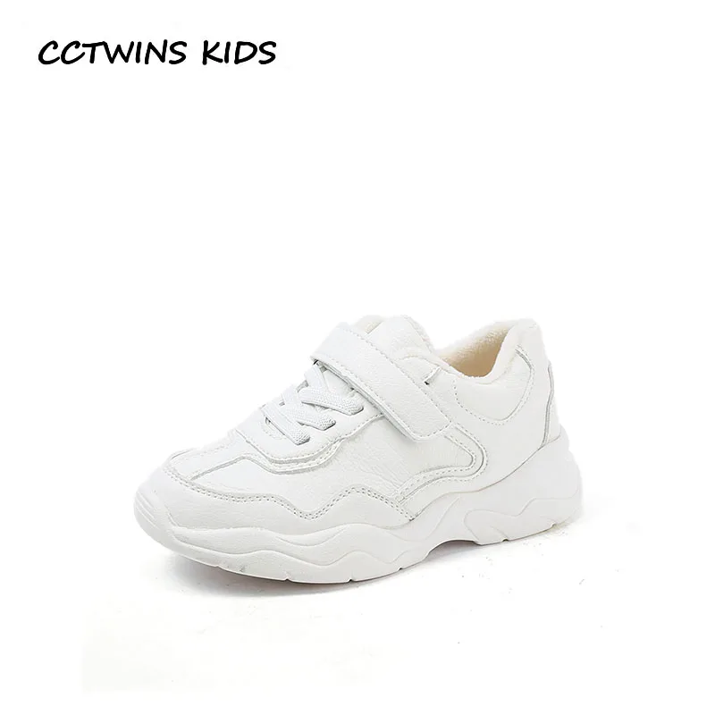 

CCTWINS KIDS 2018 Winter Boy Pu Leather Trainer Girl Fashion Casual Sport Sneaker Children Warm Shoe Baby FS2541