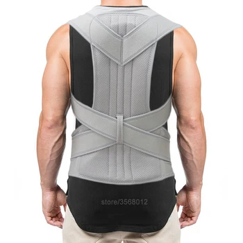 Adjustable Breathable Orthopedic Shoulder Back Spine Posture Corrector Support Belt Walking Sitting Posture Corrector Belt Men