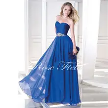 Hot Sales Sweetheart Sash Beaded and Pleats Chiffon Floor Length font b Prom b font font