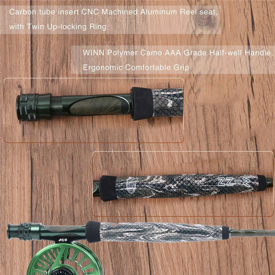 Maximumcatch V Camo 9 футов 5WT Удочка быстрого действия 10/36 т углеродное волокно 4/7 шт.