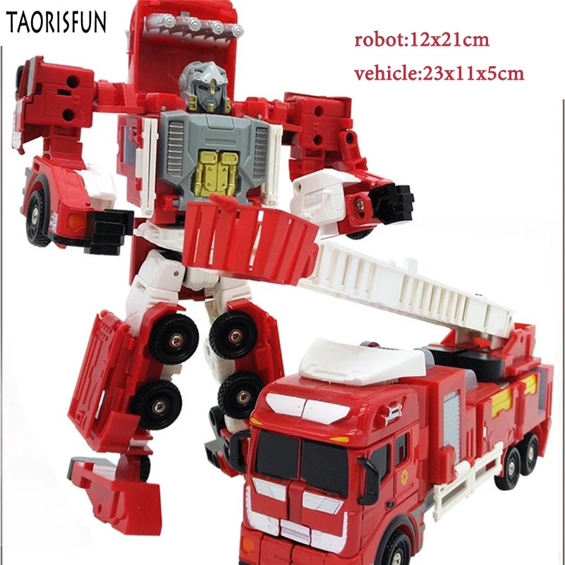 TAORISFUN сплав и пластик 2 в 1 робот трансформер пожарная машина трансформация RobotsCar