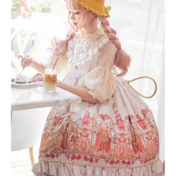 

Rabbit's Kingdom ~ Vintage Printed Sleeveless Lolita Dress Short Party Dress
