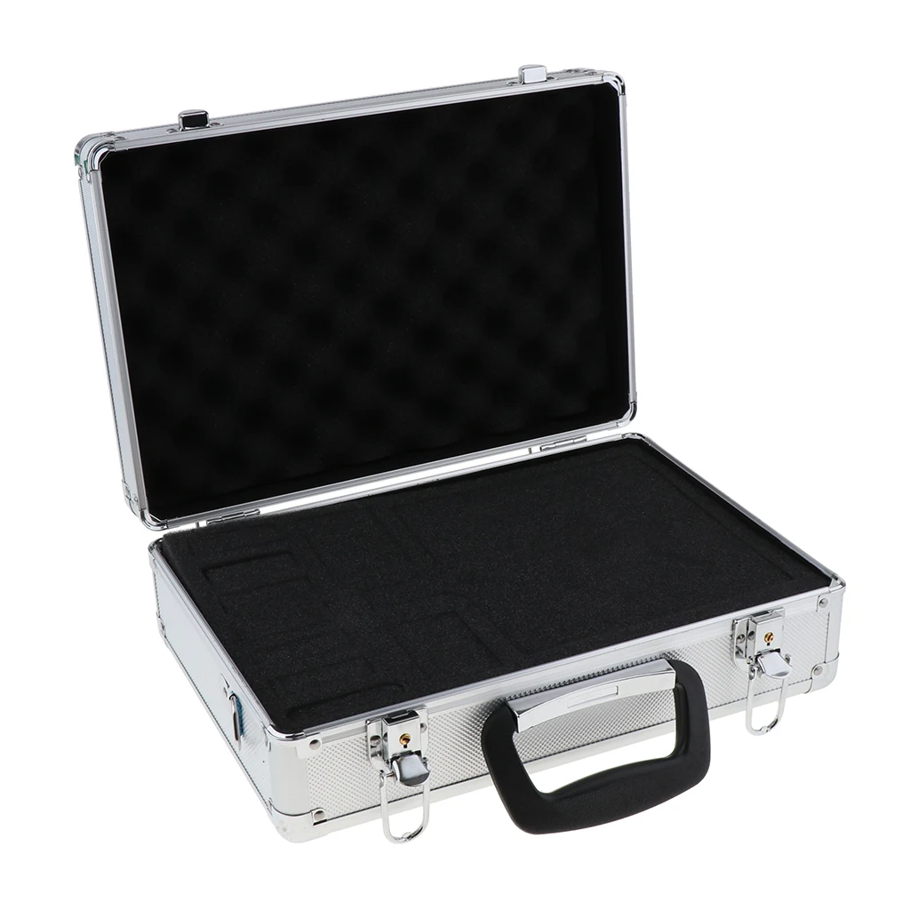 Aluminium Case Box ,Silver with Foam Tool Travel Carry Case for JR FUTABA FLYSKY ,35x23x12cm