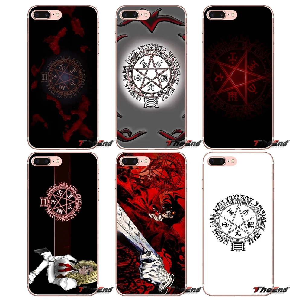 

For Xiaomi Redmi 4 3 3S Pro Mi3 Mi4 Mi4i Mi4C Mi5 Mi5S Mi Max Note 2 3 4 Hellsing Comics Red Logo Pentagram Case