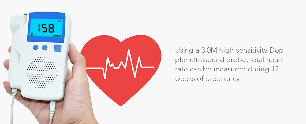 Бытовой цифровой эмбриональный допплер громкоговоритель и большая Подсветка ЖК-дисплей уход за здоровьем ребенка фетальный допплер слушать сердцебиение ребенка