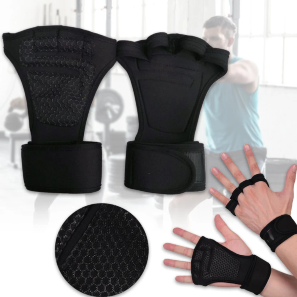 Мужские и женские фитнес антискользящий тренажерный зал перчатки, поддержка запястья Спортивная одежда для тренировок упорная защита рук мягкий подъем