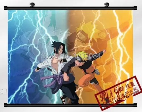 Домашний декор японский настенный плакат прокрутка Наруто SHIPPUDEN Uzumaki Kyuubi Chakra | Дом