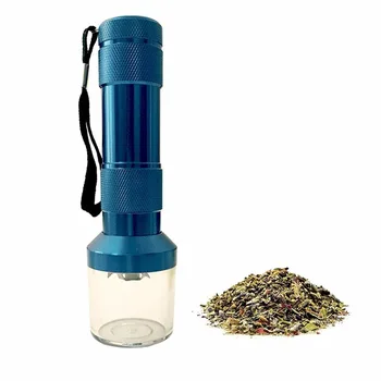 

New 1pcs Electronic Herb Grinder With Pollen Catcher For Tobacco Weed Crusher Cracker, Blue, Zinc Alloy 6colors Gr1121
