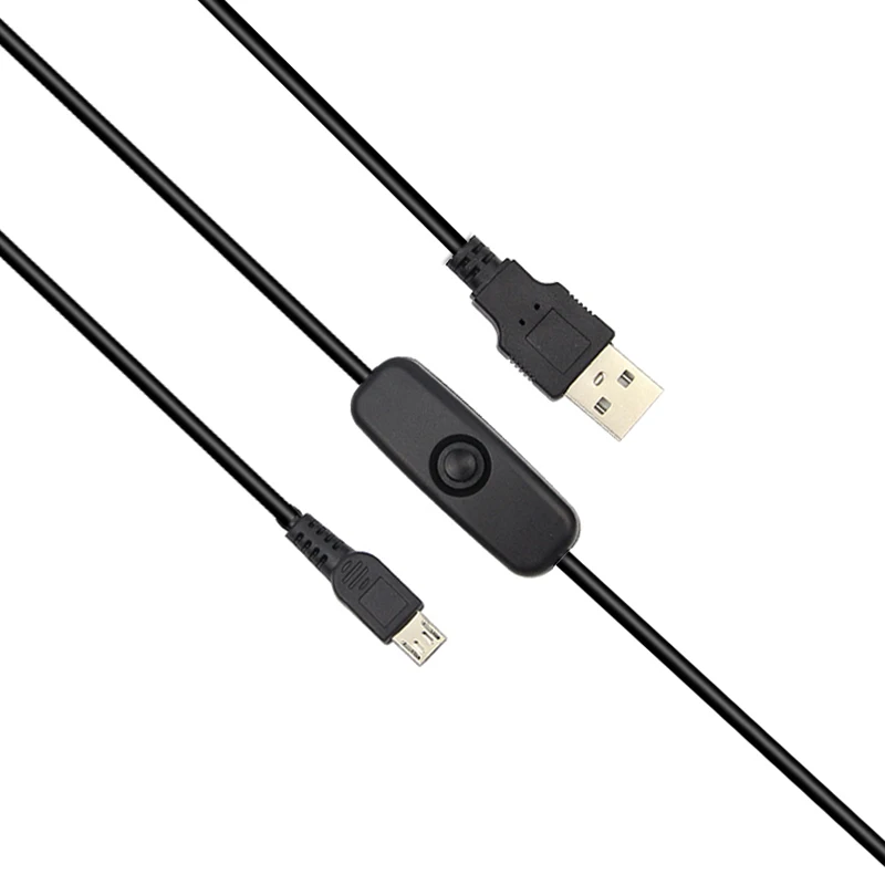 10 шт. Raspberry Pi 3 USB кабель питания постоянного тока с кнопкой включения/выключения